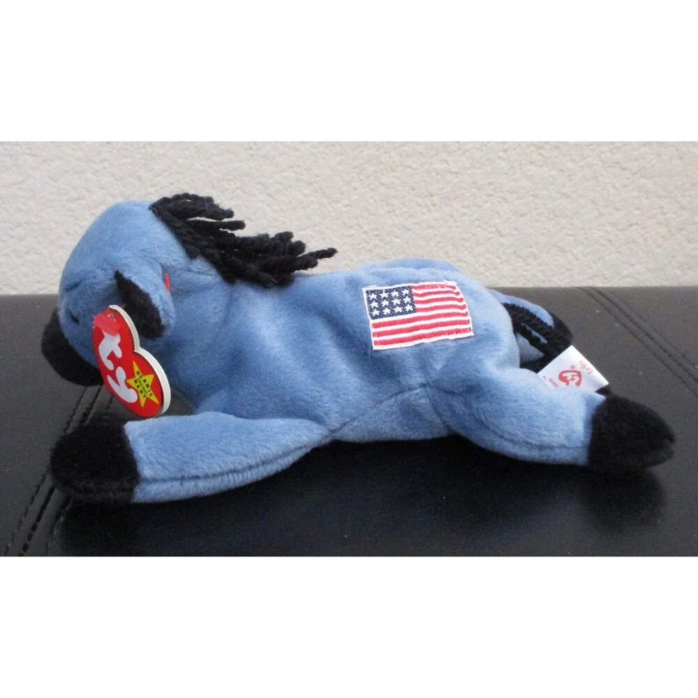 Ty Beanie Baby Lefty The Donkey 1996 4th Generation with 3rd Tush Tag NEW